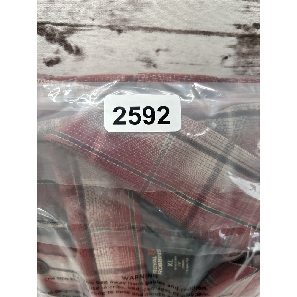 Royal Robbins Men's Plaid Shirt Outdoor Camping Hiking Standard Fit Size XL Red - Picture 7 of 7